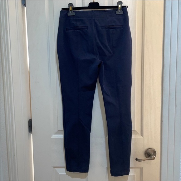 New by Anthropologie Bryson Tapered Pant Trouser Navy Blue Size 4 Office ANTHRO - Picture 3 of 10